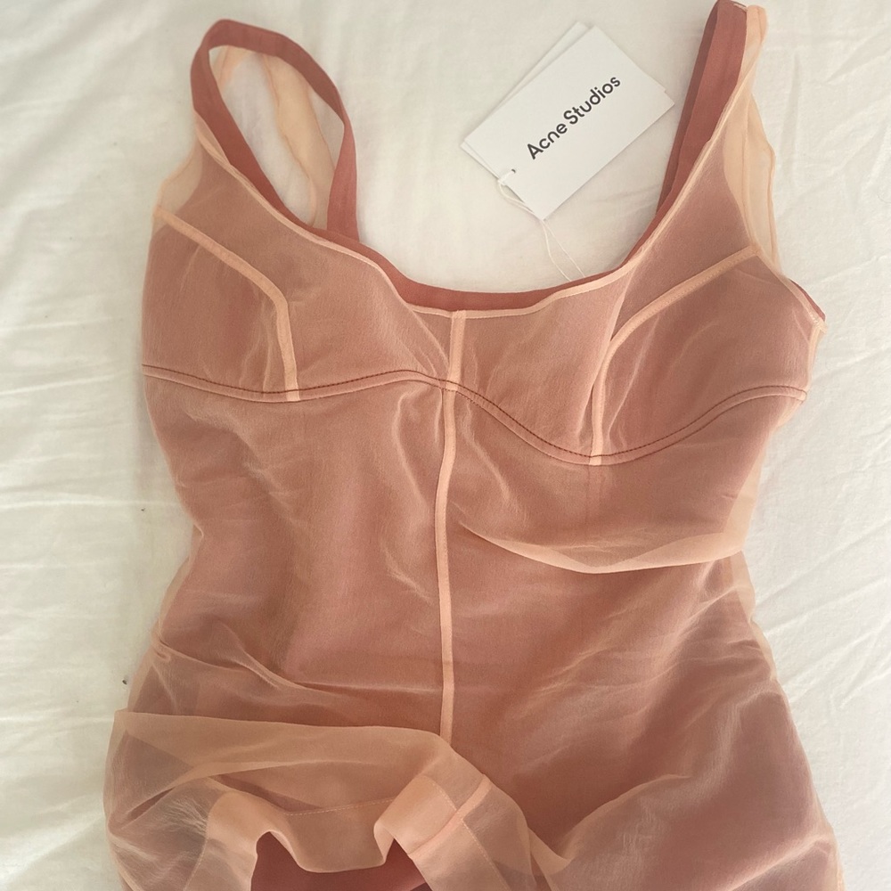 ACNE STUDIOS 💕 Telly Layered Fluid Crepe Tank Size 6/ Brand New 🏷